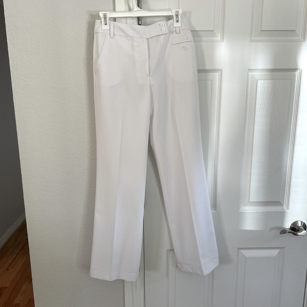 White wide legged formal pants size 4